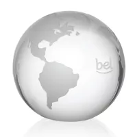 Globe with Frosted Land - Clear