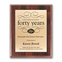 Screenprint Brass - Walnut Finish