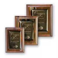 Metallic Fusion Plaque - Walnut/Brown
