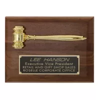 Gavel Plaque - Walnut