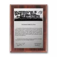 Etch/Oxidized Plaq - Walnut Finish