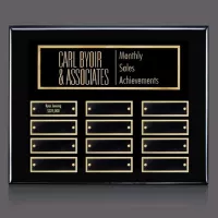 Oakleigh Horiz Pert/Plaque - Black/Gold
