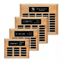 Erindate (Horiz) Perpetual Plaque - Red Alder/Silver