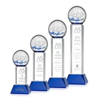 Starburst Award on Stowe Base - Blue