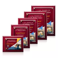 Caledon VividPrint™ Plaque - Rosewood/Gold