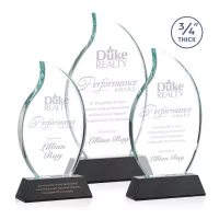 Croydon Flame Award on Newhaven Base - Black