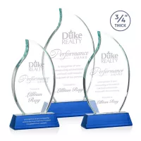 Croydon Flame Award on Newhaven Base - Blue
