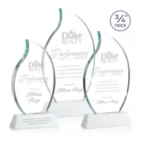 Croydon Flame Award on Newhaven Base - White