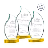 Croydon Flame Award on Alberton Base - Gold