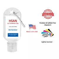 1.8oz Hand Sanitizer Gel w/ Carabiner