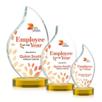 Odessy Flame VividPrint™ Award on Alberton Base - Gold