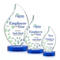 Odessy Flame VividPrint™ Award on Alberton Base - Blue