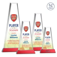 Imperial VividPrint™ Award on Newhaven Base - Red