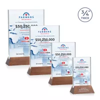 Walkerton VividPrint™ Award - Starfire/Walnut (Vert)