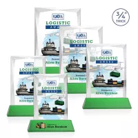 Messina VividPrint™ Award on Newhaven Base - Green