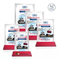 Messina VividPrint™ Award on Newhaven Base - Red