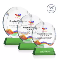 Gibralter VividPrint™ Award on Newhaven Base - Green