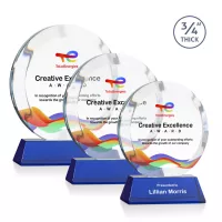 Gibralter VividPrint™ Award on Newhaven Base - Blue