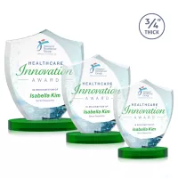 Scudo Shield VividPrint™ Award on Alberton Base - Green