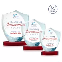 Scudo Shield VividPrint™ Award on Alberton Base - Red