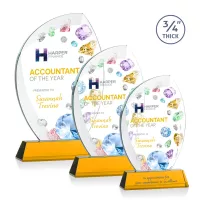 Wichita VividPrint™ Award on Newhaven Base - Amber