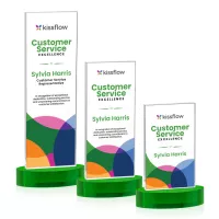 Heathrow VividPrint™ Award on Alberton Base - Green