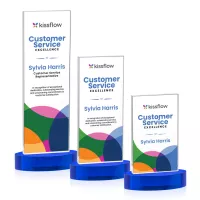 Heathrow VividPrint™ Award on Alberton Base - Blue