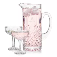 Brinkley Pitcher & Cocktail Coupes Set