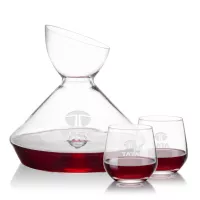Woodbury Carafe & Garland Stemless Wine