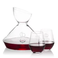 Woodbury Carafe & Reina Stemless Wine