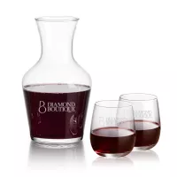 Summit Carafe & Crestview Stemless Wine Set
