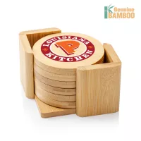 Yorkshire Bamboo VividPrint™ Coaster Set - Round