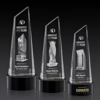 Akron Tower 3D Award on Base - Black