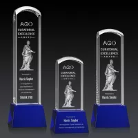 Silkwood 3D Award on Base - Blue