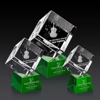 Burrill 3D Award on Robson Base - Green