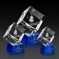 Burrill 3D Award on Robson Base - Blue