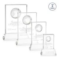 Ambassador Globe Award on Base - Clear