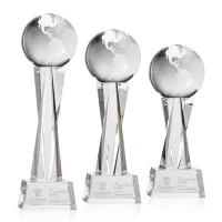 Globe Award on Grafton Base - Clear