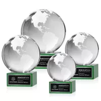 Globe Award on Hancock Base - Green