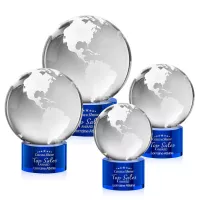 Globe Award on Marvel Base - Blue