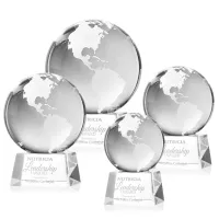 Globe Award on Robson Base - Clear