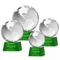 Globe Award on Robson Base - Green