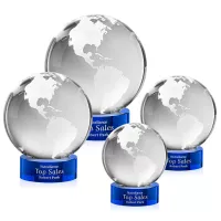 Globe Award on Stanrich Base - Blue