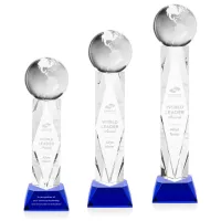 Globe Award on Toscana Base - Blue