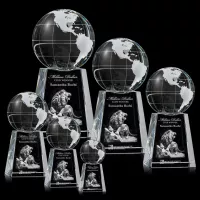 Globe on Tall Base 3D