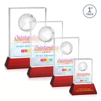Ambassador VividPrint™ Award on Base - Red