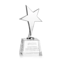 Tuscany Chrome Star on Robson Base - Clear