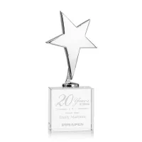 Tuscany Chrome Star on Woodlawn Base - Clear