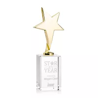 Tuscany Gold Star on Lexington Base - Clear