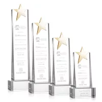 Fanshaw Gold Star Award on Base - Clear